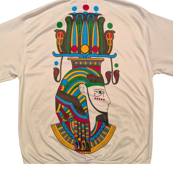 Vintage 90's Coogi Track Jacket  Rainbow Satin Multicolor Embroidered Size L Men - Picture 5 of 6